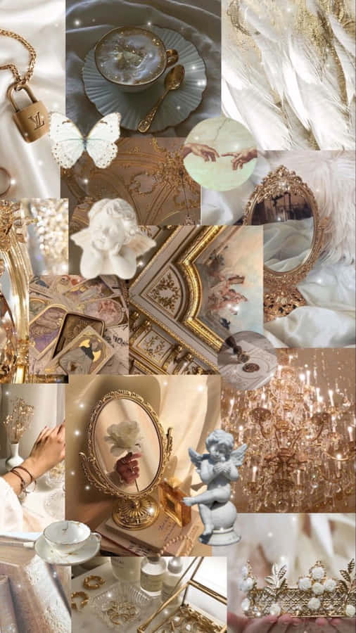 Richly Textured Brown And Gold Marble Wall Wallpaper