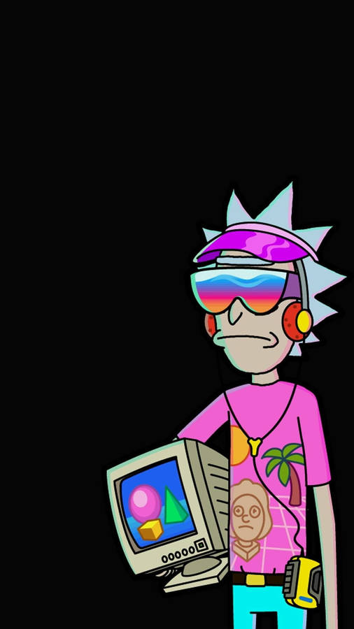 Rick And Morty Cool 90s Baby Vibes Wallpaper