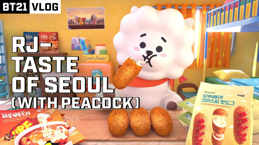 Download free Rj Bt21 Eating Corn Dog Wallpaper - MrWallpaper.com