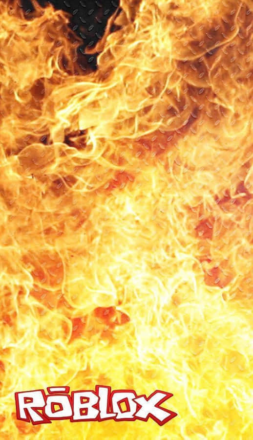 Roblox Intense Fire Background Iphone Wallpaper