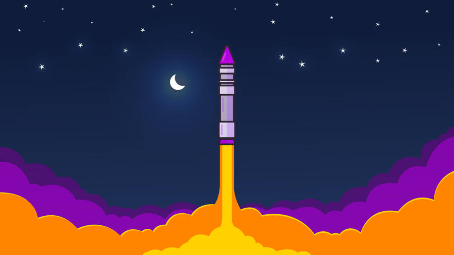 Beautiful sunset with a rocket : r/wallpapers