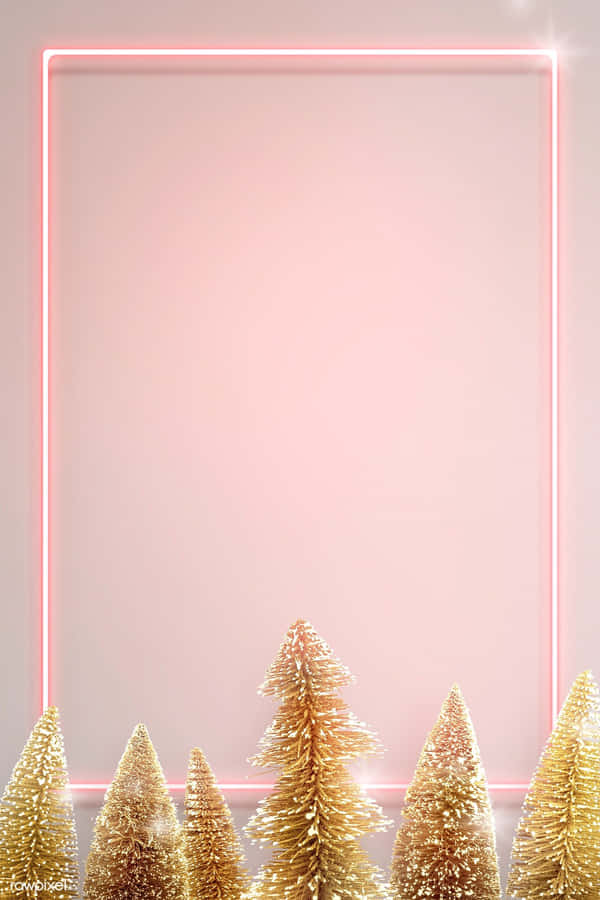 Rose Gold Christmas Background Wallpaper