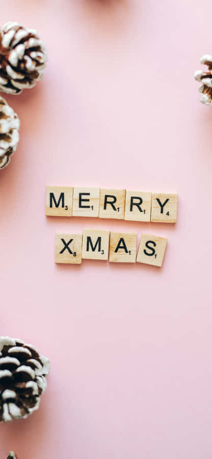 Rose Gold Merry Christmas Wallpaper