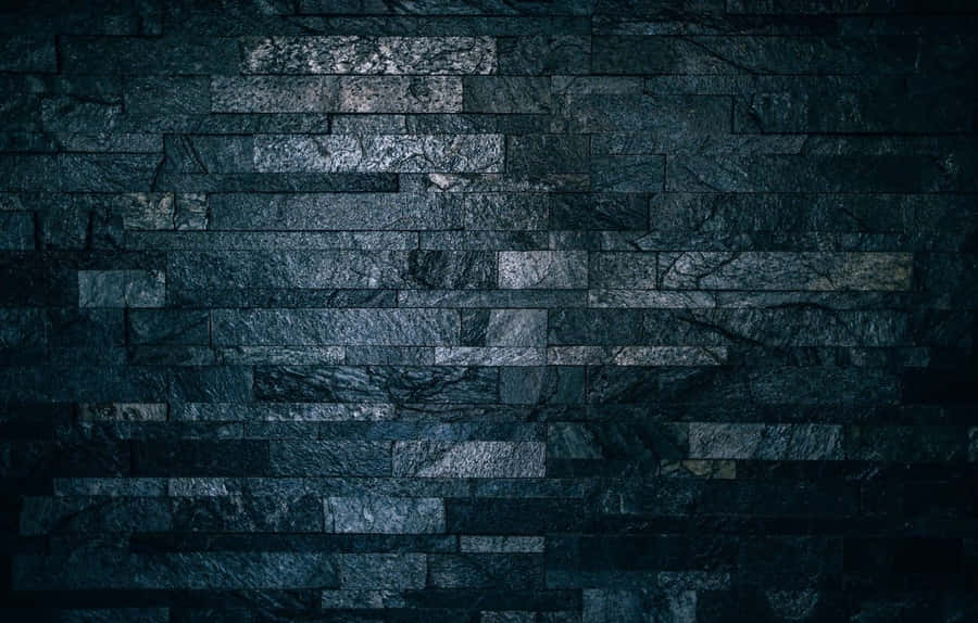 Rough Texture Black And Grey Bricks Wallpaper