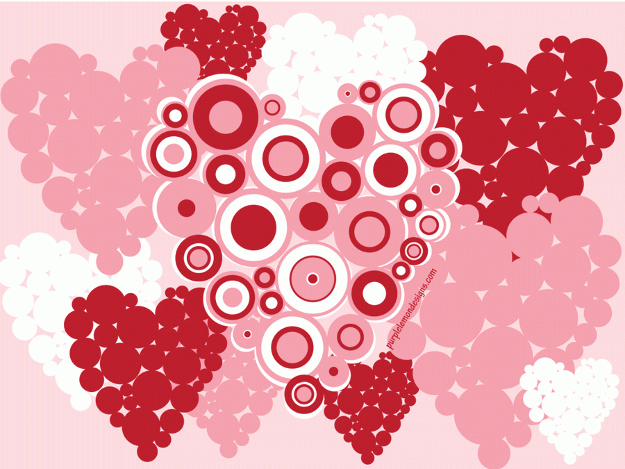 Round Art Forms Valentine's Heart Desktop Wallpaper