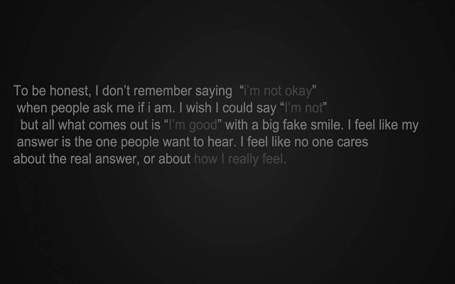 Sad Aesthetic Quote No One Cares Wallpaper