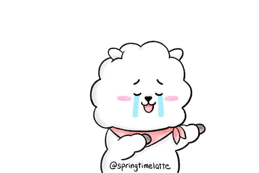 Download free Sad Rj Bt21 In White Wallpaper - MrWallpaper.com