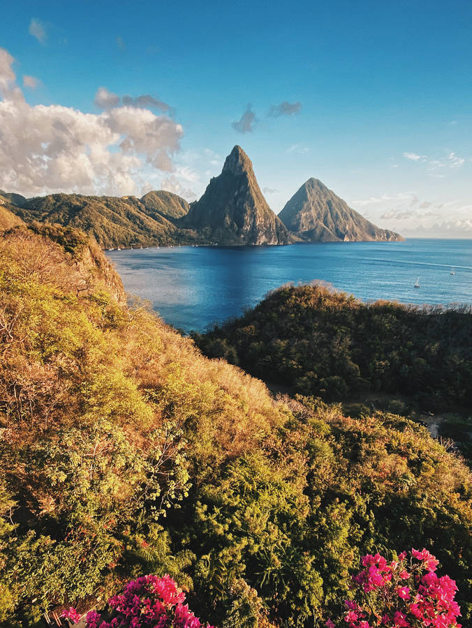 Download free Saint Lucia Piton Mountains Wallpaper - MrWallpaper.com