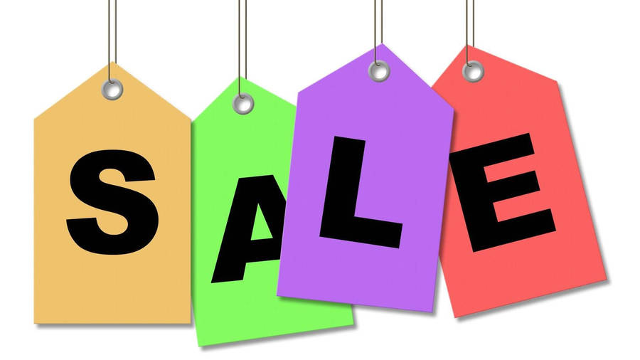 Sales Colorful Tags Wallpaper