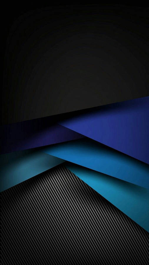 Samsung Galaxy J7 3d Black And Blue Vector Patterns Wallpaper