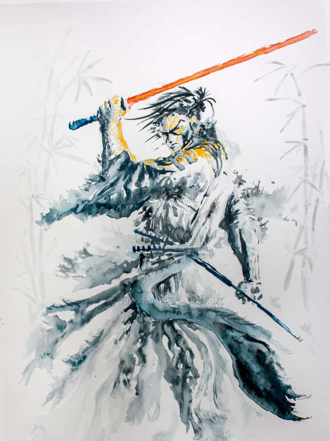 Samurai Sith Watercolor Art Wallpaper