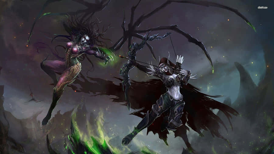 Sarah Kerrigan Vs Sylvanas Windrunner Wallpaper