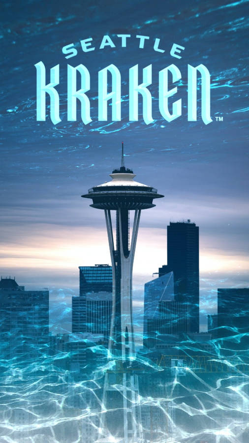 Download free Seattle Kraken Space Needle Art Wallpaper - MrWallpaper.com