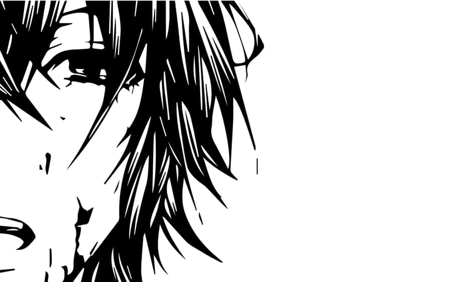 Sensitive And Focused, Black Anime Boy Wallpaper