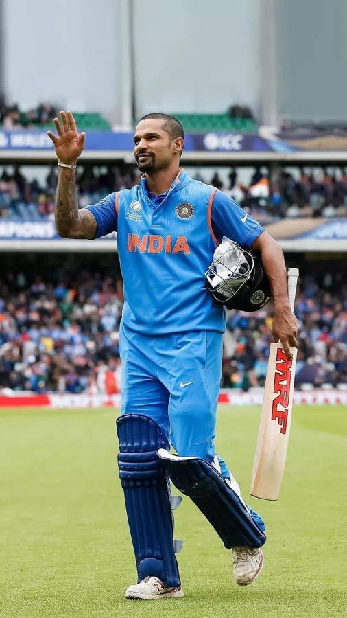 Download free Shikhar Dhawan Waving Wallpaper - MrWallpaper.com