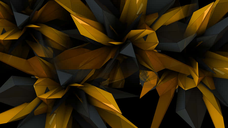 Shine Brightly With A Black And Gold Desktop Wallpaper