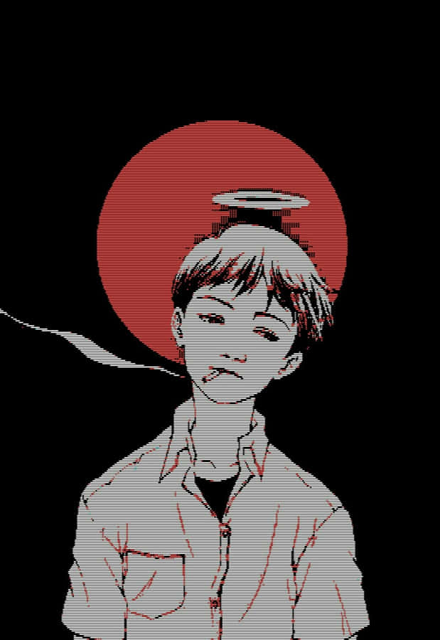 Download free Shinji Ikari Donning His Signature Headphones With A ...