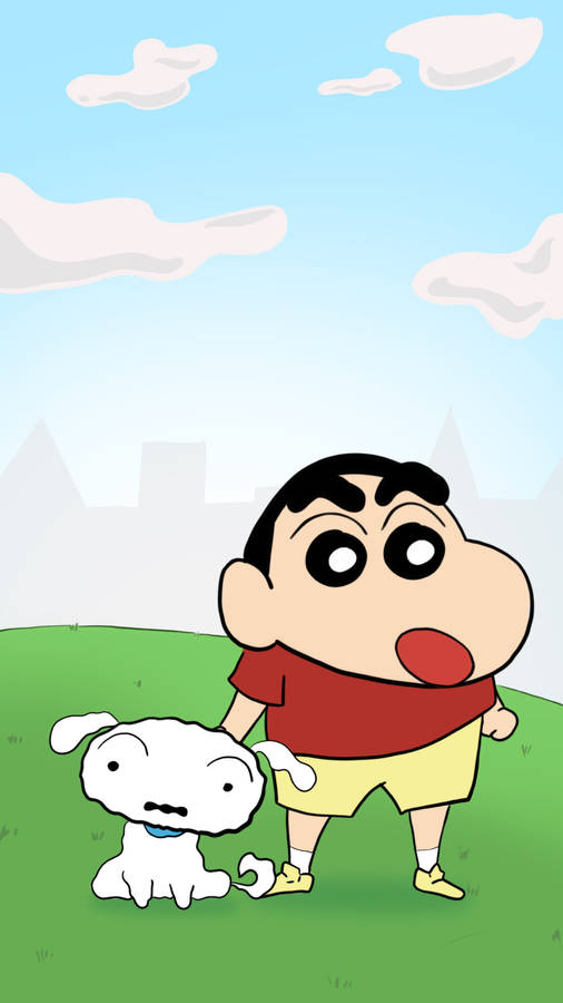 Download free Shiro And Shin Chan Cartoon Wallpaper - MrWallpaper.com