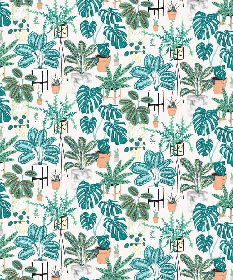 Shrubs Leaves Wallpaper Digital Art Wallpaper