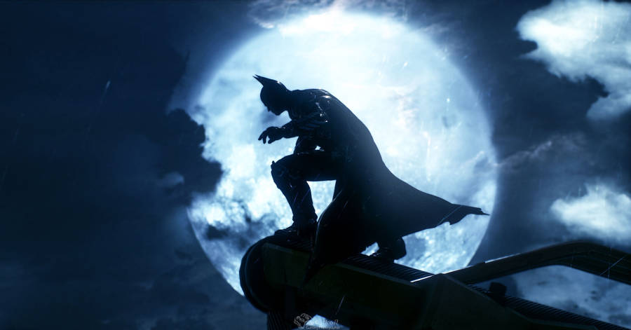 Silhouetted Batman Arkham City 4k Wallpaper