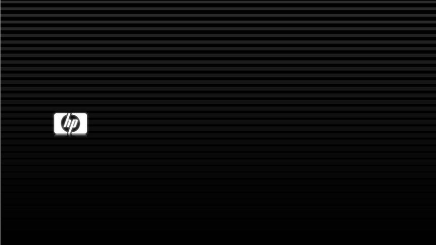 Simple Black Hp Laptop Logo Wallpaper