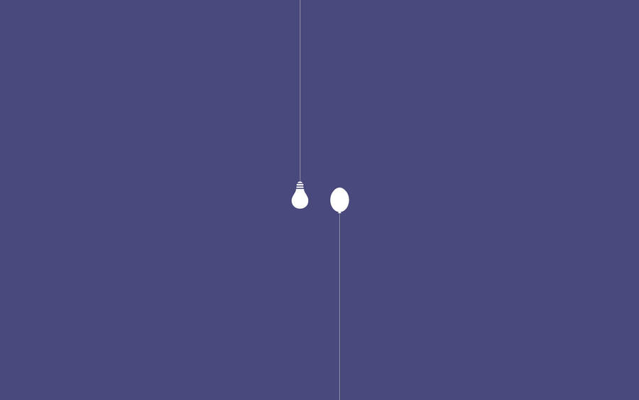 Simple Clean Lightbulb And Baloon Wallpaper