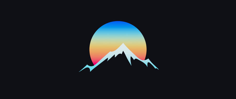 Simple Clean Sunset On The Hill Wallpaper