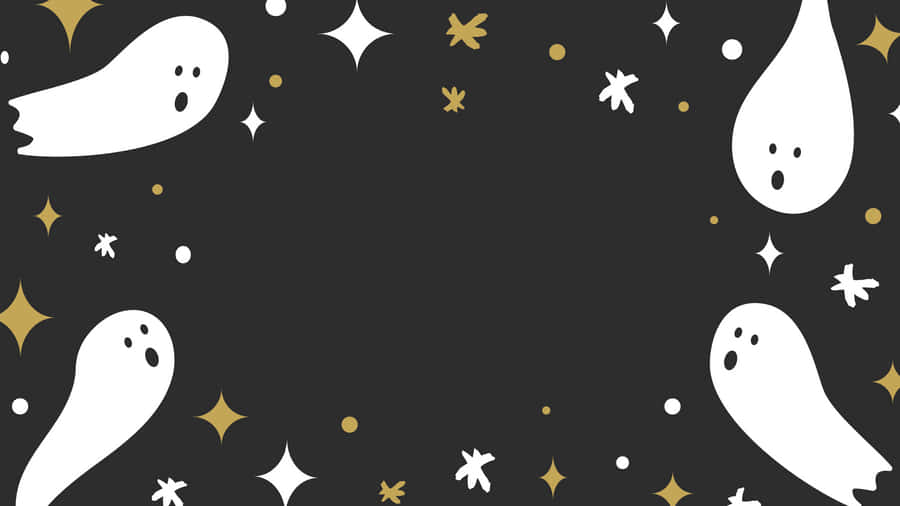 Simple Halloween Ghost Art Wallpaper