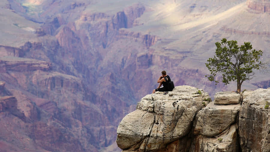 Sitting On A Mountain Top Hills Wallpaper