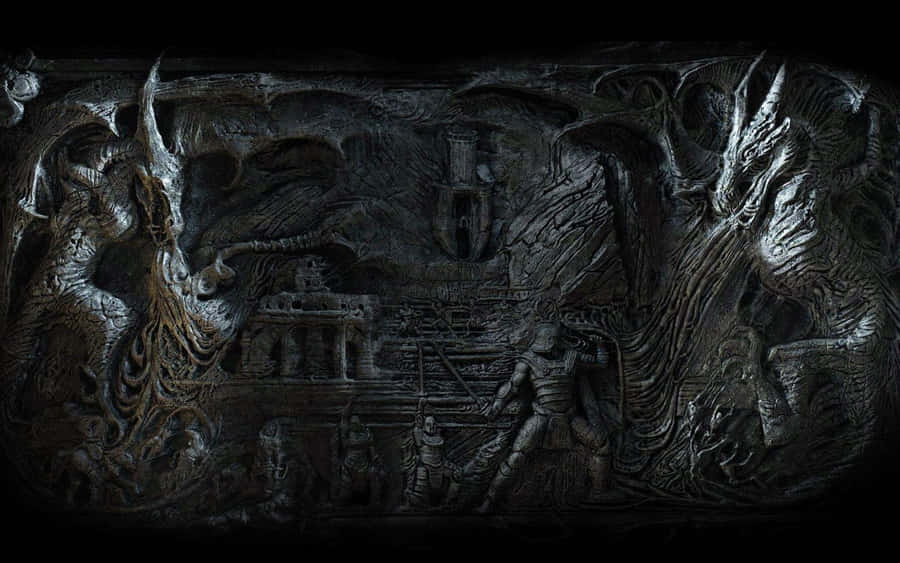 Skyrim Alduin's Wall Desktop Wallpaper
