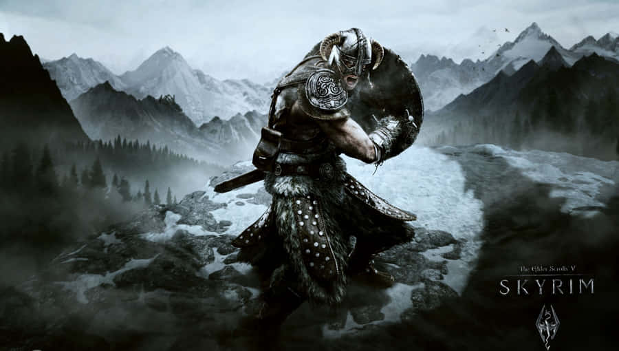 Skyrim Dovahkiin Armor Desktop Wallpaper
