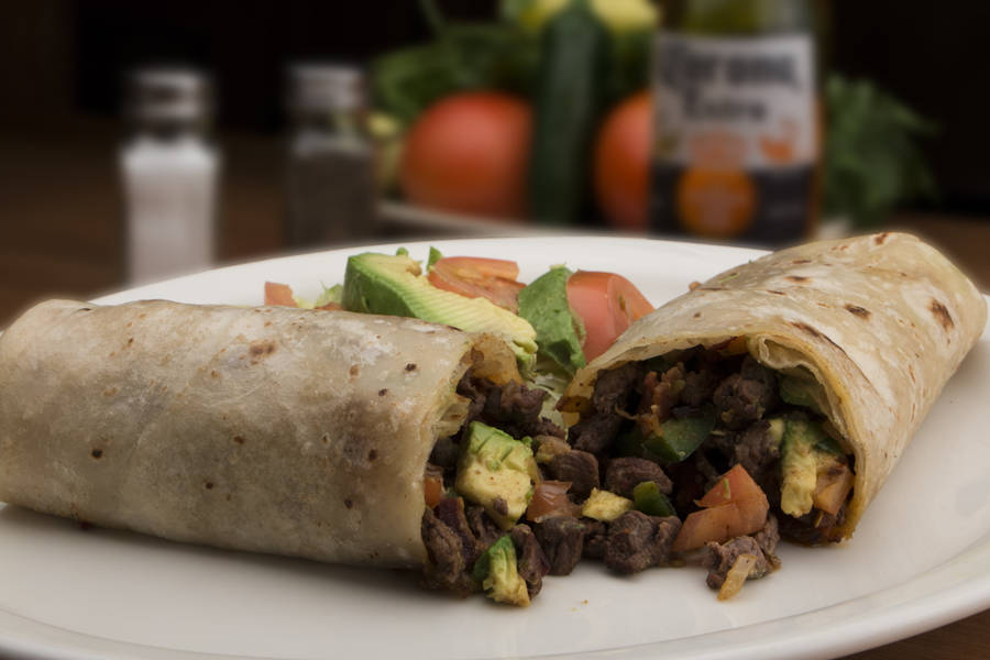 Burritos Wraps With Minced Beef And Vegetables Stock Photo - Download Image  Now - Burrito, Mexican Culture, Beef - iStock