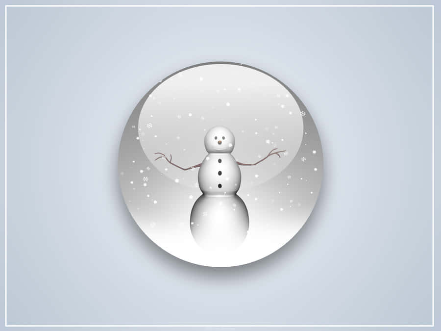 Snow Globe With Snowman Wallpaper