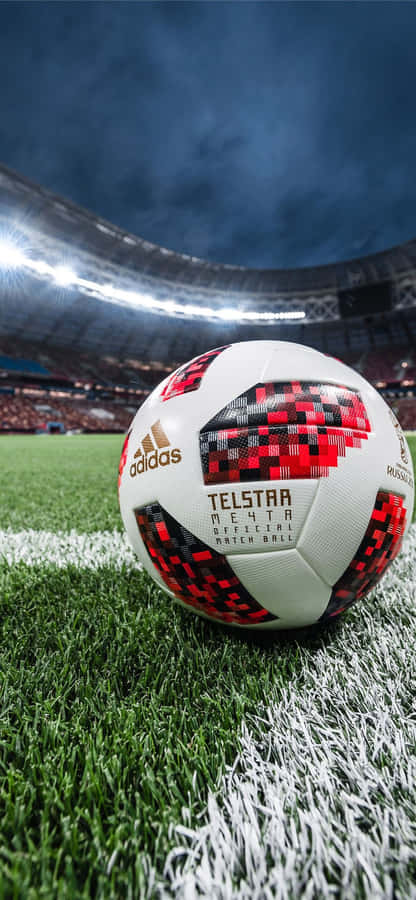 Soccer Aesthetic Soccer Ball White And Red Wallpaper