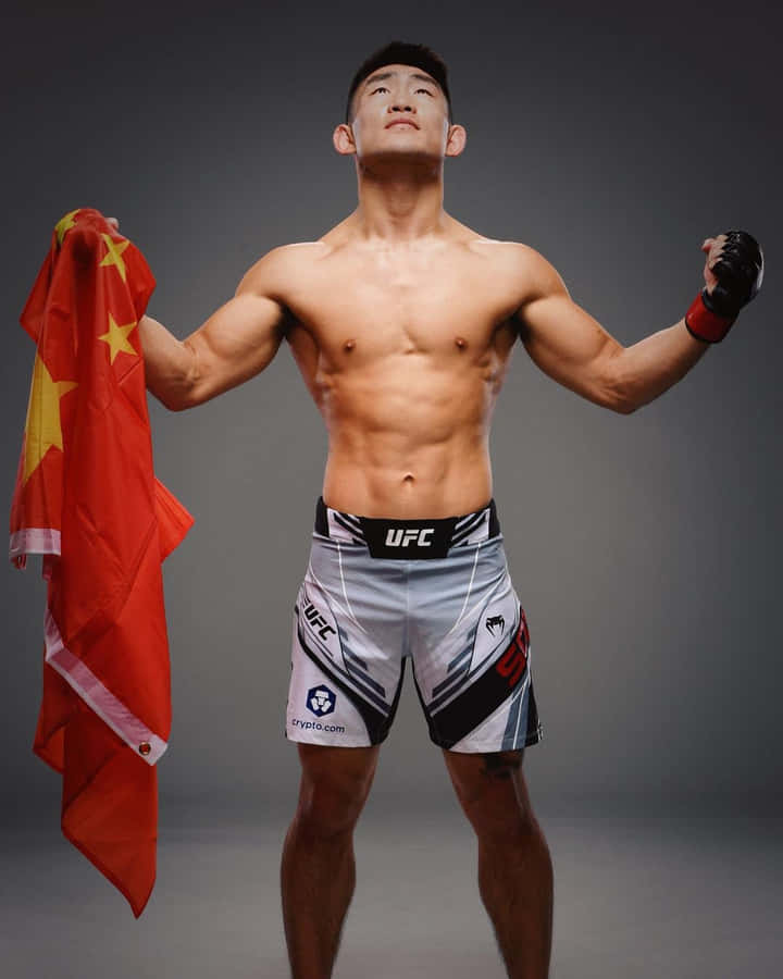 Song Yadong With Chinese Flag Wallpaper