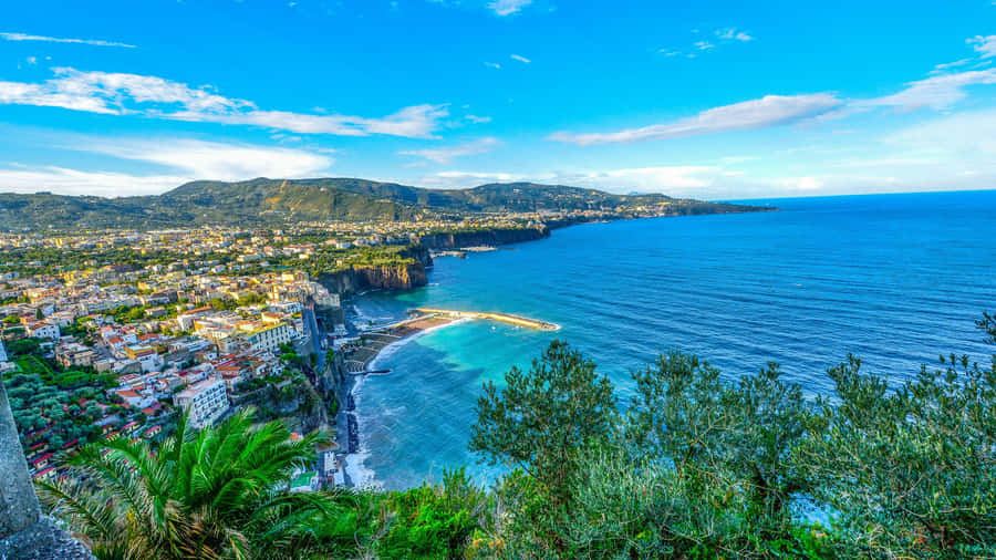 Sorrento Coastline Aerial View Wallpaper