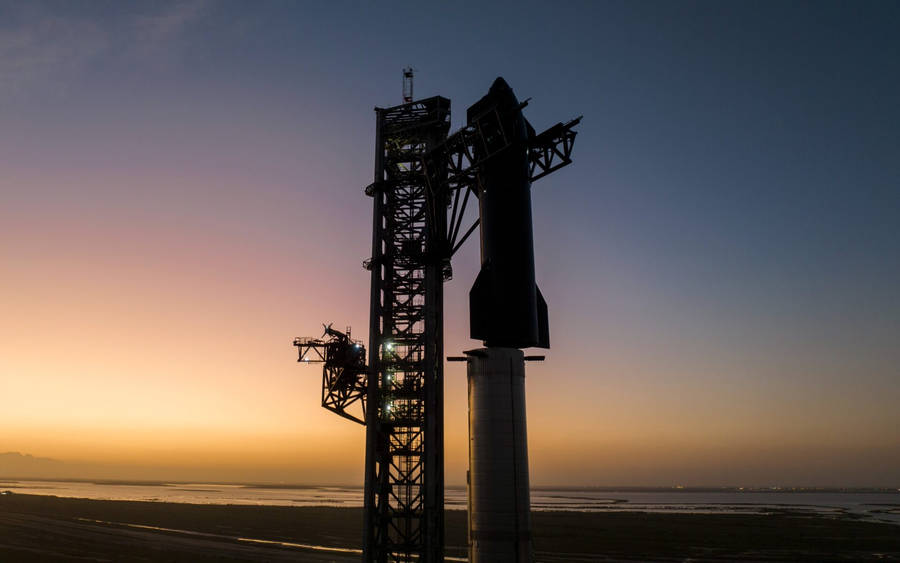 Spacex Stacks Ship 24 Starship Wallpaper