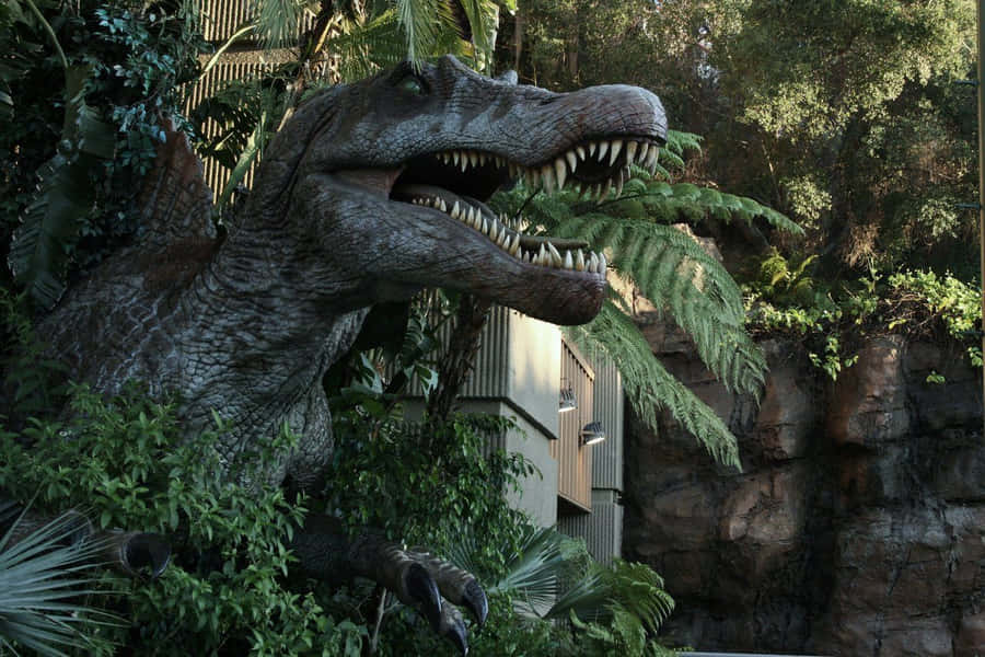 Spinosaurus Swimming In The Water Wallpaper