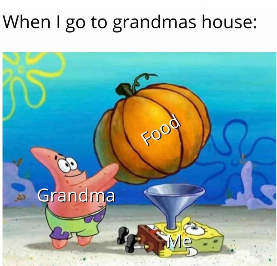 Download free Spongebob Grandma Food Meme Wallpaper - MrWallpaper.com