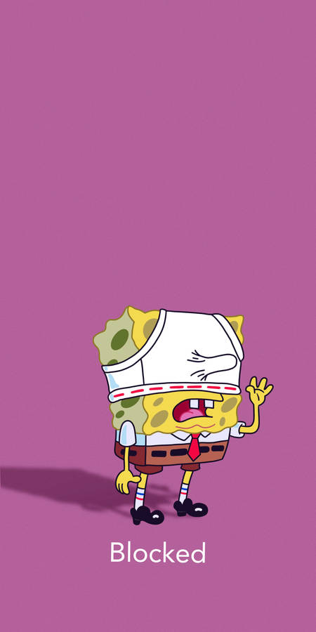 Spongebob With Blindfold Wallpaper