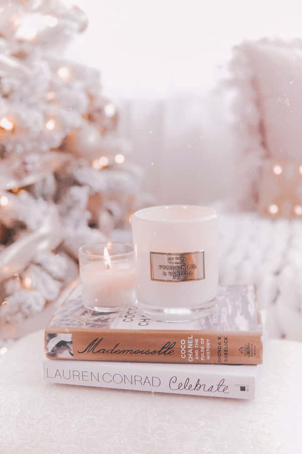 Spread Christmas Cheer With Rose Gold Decor Wallpaper