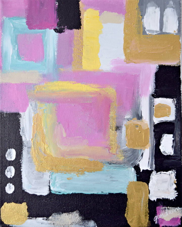 Squares Oil Paint Abstract Art Wallpaper
