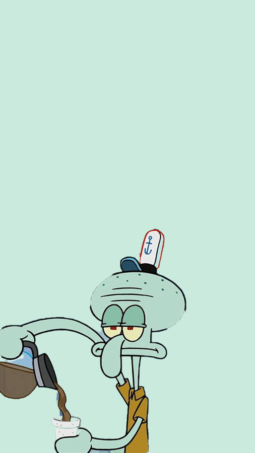 Download free Squidward Tentacles Pouring Coffee Wallpaper ...