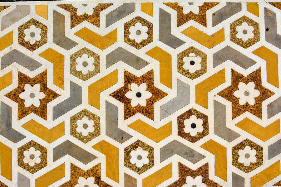Star Flower Tile Pattern Wallpaper