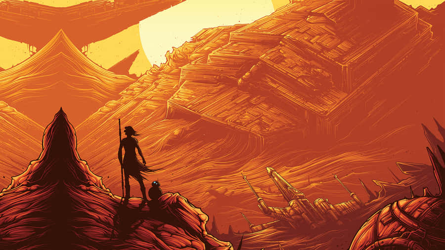 Star Wars Desert Watchtower Ultra Wide Wallpaper