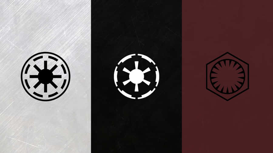 Star Wars Logos In Different Colors Wallpaper