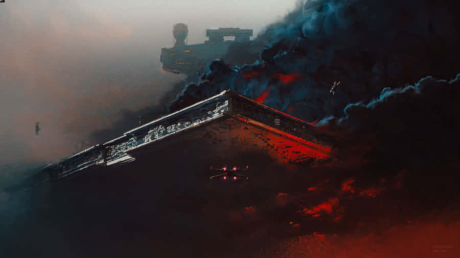 Star Wars Space Battle Artwork Wallpaper