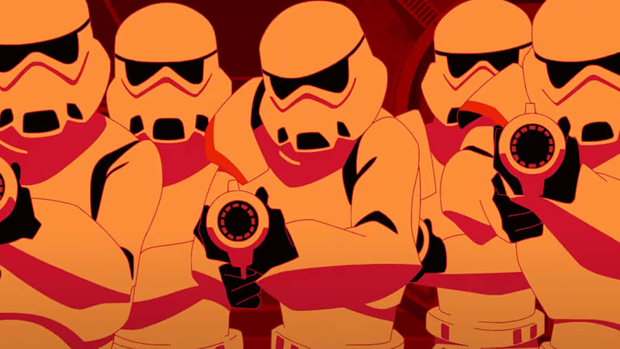 Star Wars Visions Stormtroopers Wallpaper