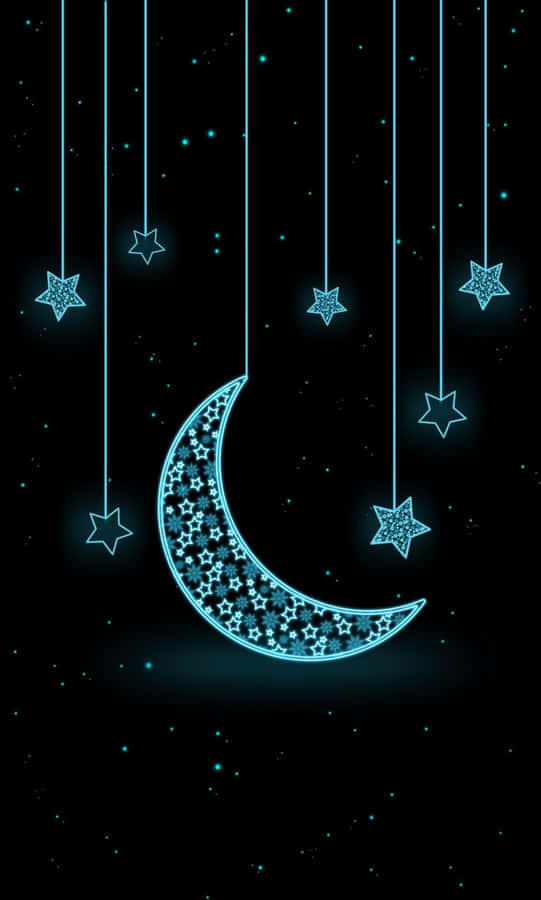 Stargaze With Moon And Stars Phone Wallpaper
