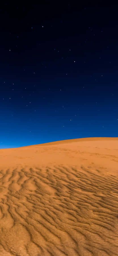 Starry Sky Of Vast Desert Iphone Wallpaper